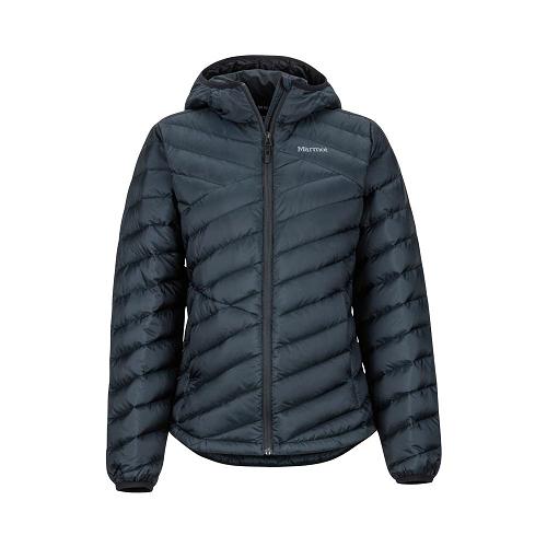 Marmot Highlander Jackets - Womens Down Jacket Black CA6382195 Canada